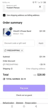 FREESHIPPING coupon verification screenshot