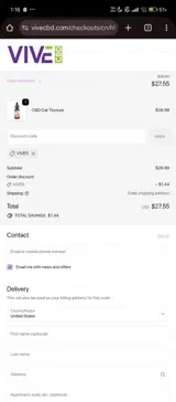 VIVE5 coupon verification screenshot