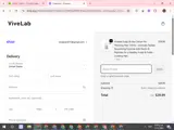 ViveLab coupon verification screenshot