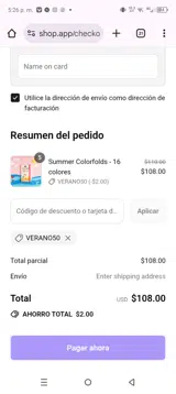 SUMMER50 coupon verification screenshot