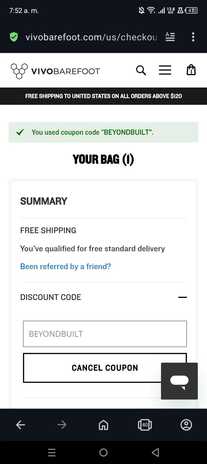 how to use VIVOBAREFOOT coupons
