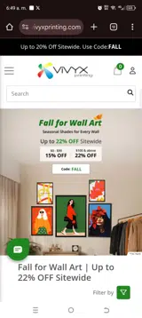 Fall coupon verification screenshot