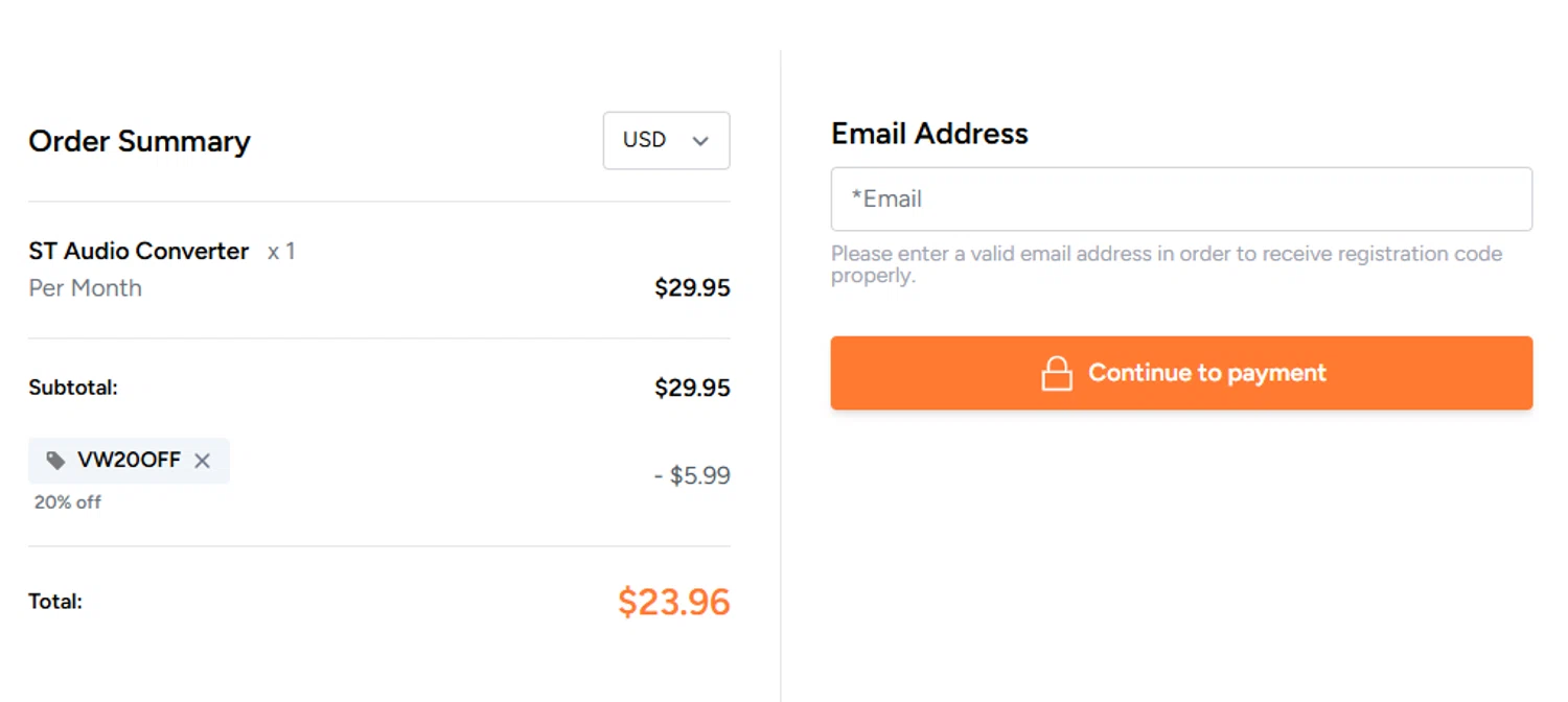 ViWizard coupon code screenshot showing code VW20OFF applied at ViWizard checkout page. Uploaded by SimplyCodes community member SavingsLegend7908 on Jun 6, 2025