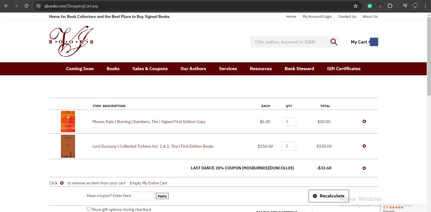 VJ Books checkout page showing VJ Books coupon code box | Screenshot taken by SimplyCodes community member on May 18, 2024