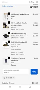 Bfcm33 coupon verification screenshot