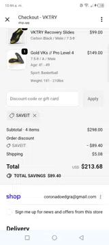 Saveit coupon verification screenshot