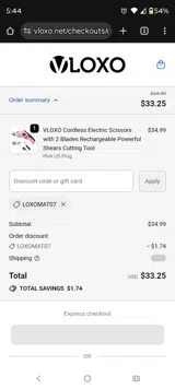 LOXOMAT07 coupon verification screenshot
