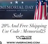 VMS Racing coupon verification screenshot