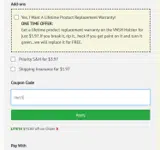 LITE15 coupon verification screenshot