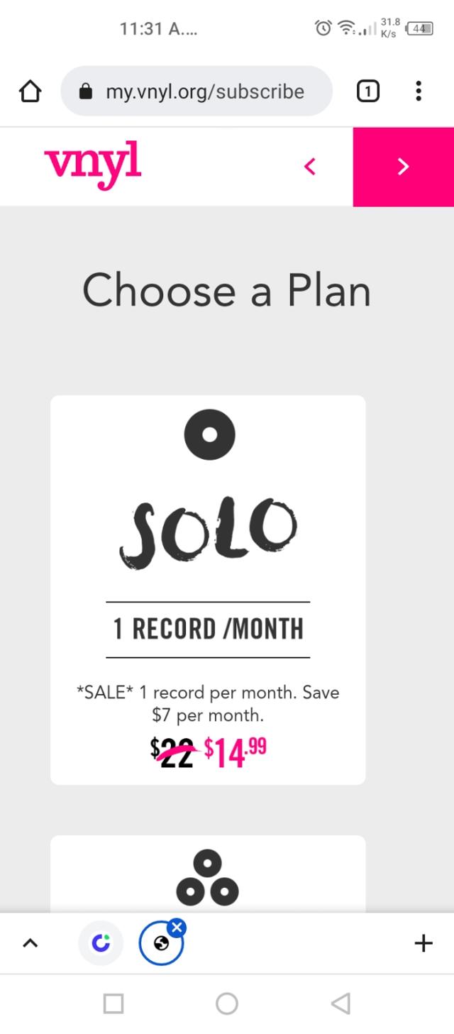 VNYL checkout page showing VNYL promo code box | Screenshot taken by SimplyCodes community member on Mar 23, 2022
