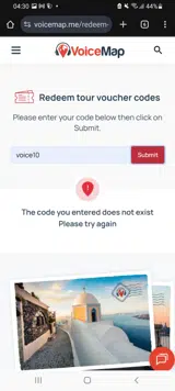 voice10 coupon verification screenshot