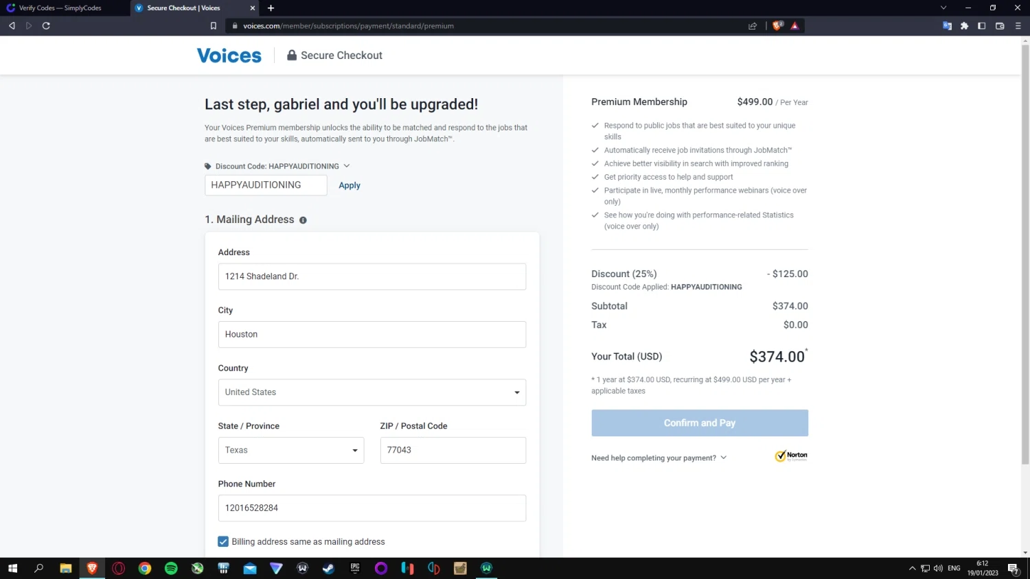 how to use Voices.com coupons