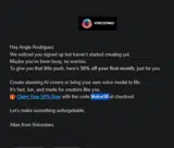 voice50 coupon verification screenshot