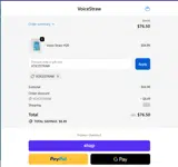 VOICESTRAW coupon verification screenshot