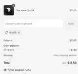 NEW10 coupon verification screenshot