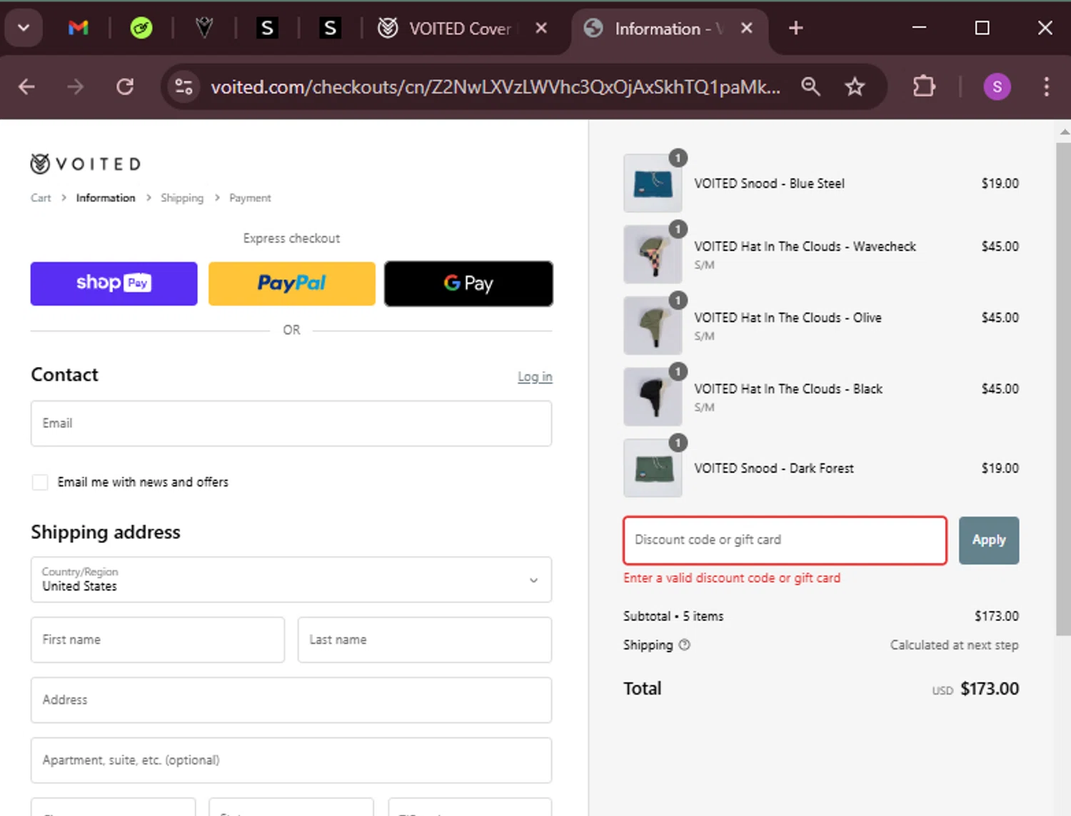 Voited EU promo code screenshot showing code WELCOME10 applied at Voited EU checkout page. Uploaded by SimplyCodes community member tinkle_tinkle on Jan 17, 2025