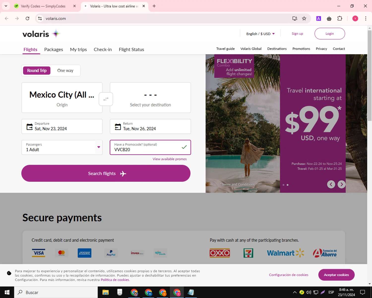 how to use Volaris coupons