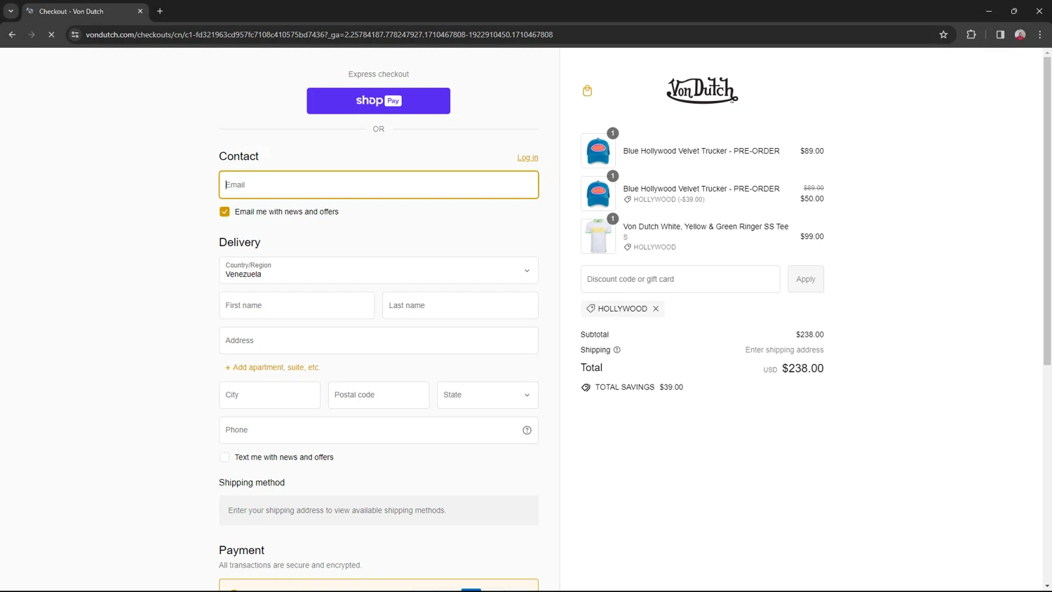 Von Dutch Discount Codes 15 Off October 2024