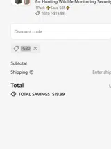 TG20 coupon verification screenshot
