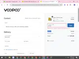 Voopoo coupon verification screenshot