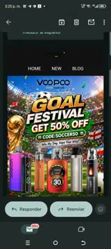Voopoo coupon verification screenshot