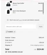 ADBM3 coupon verification screenshot