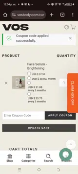 July40 coupon verification screenshot