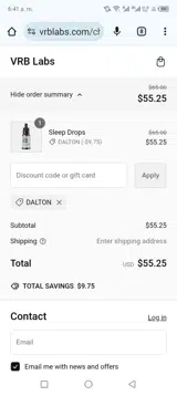 DALTON coupon verification screenshot