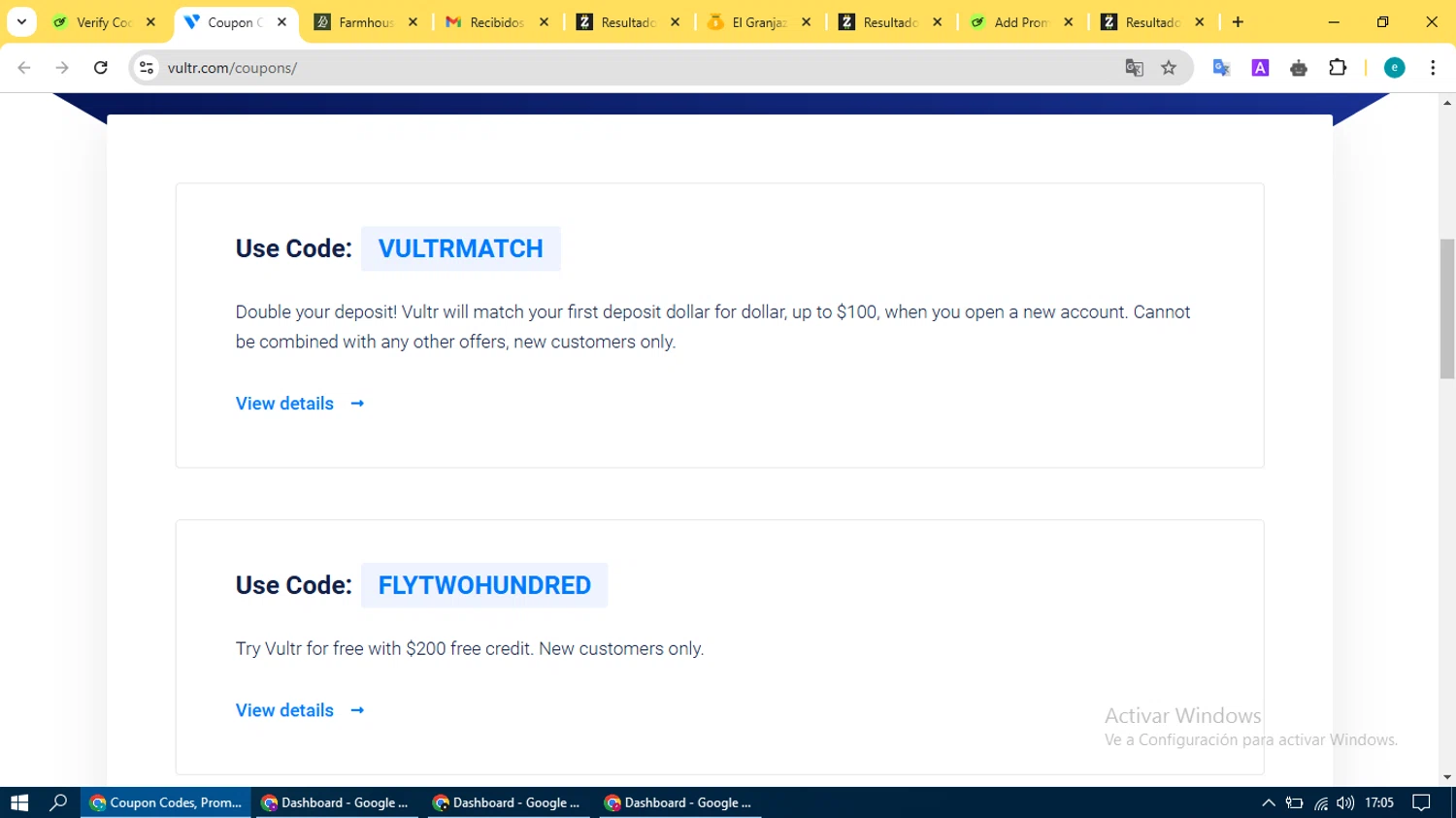 Vultr checkout page showing Vultr promo code box | Screenshot taken by SimplyCodes community member on Feb 20, 2025