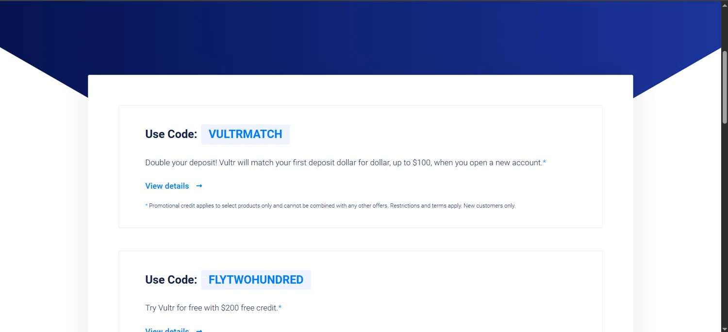 Vultr promo code screenshot showing code VULTRMATCH applied at Vultr checkout page. Uploaded by SimplyCodes community member rapiddeals on Jul 12, 2025