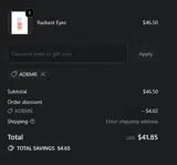 ADBMR coupon verification screenshot
