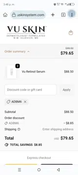 ADBM6 coupon verification screenshot