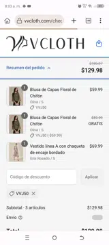 vvj50 coupon verification screenshot