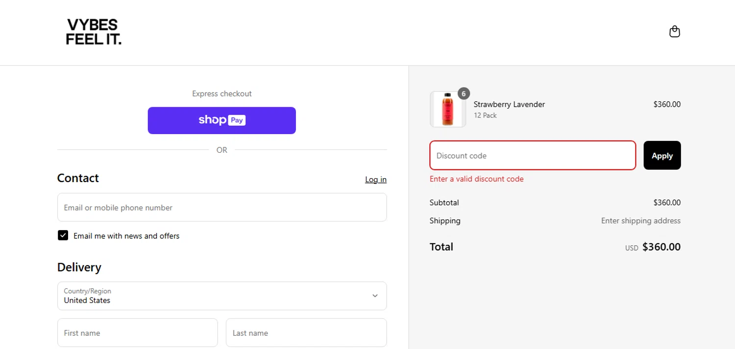 Vybes promo code screenshot showing code WELCOME150 applied at Vybes checkout page. Uploaded by SimplyCodes community member VictoriousFinder8211 on Apr 5, 2025