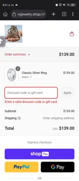 15OFF coupon verification screenshot