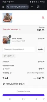 15OFF coupon verification screenshot