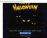 SPOOKY10 coupon verification screenshot