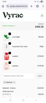 Rivki10 coupon verification screenshot