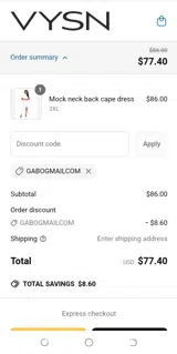 GABOGMAILCOM coupon verification screenshot