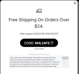 NHL24FS coupon verification screenshot