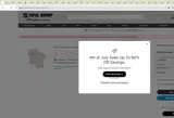 Washington Capitals Shop coupon verification screenshot