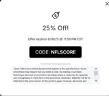 Washington Commanders coupon verification screenshot