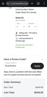 PAZEPERKS coupon verification screenshot