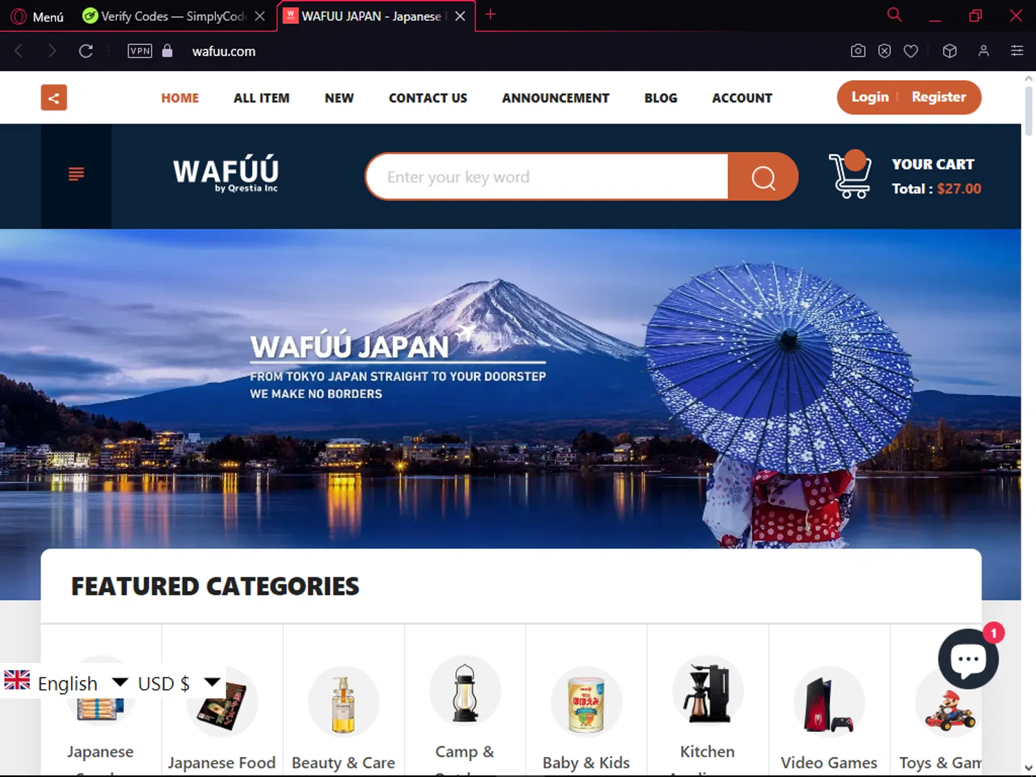 WAFUU checkout page showing WAFUU discount code box | Screenshot taken by SimplyCodes community member on Jun 23, 2024
