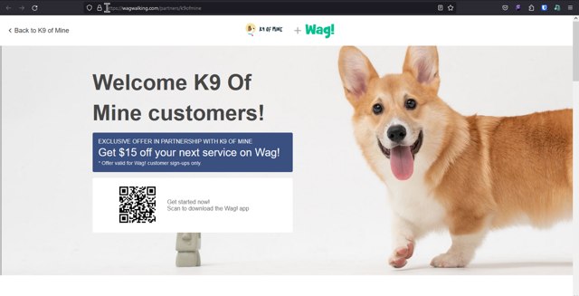 Wag! checkout page showing Wag! promo code box | Screenshot taken by SimplyCodes community member on Nov 15, 2023