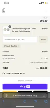 WA:IT coupon verification screenshot