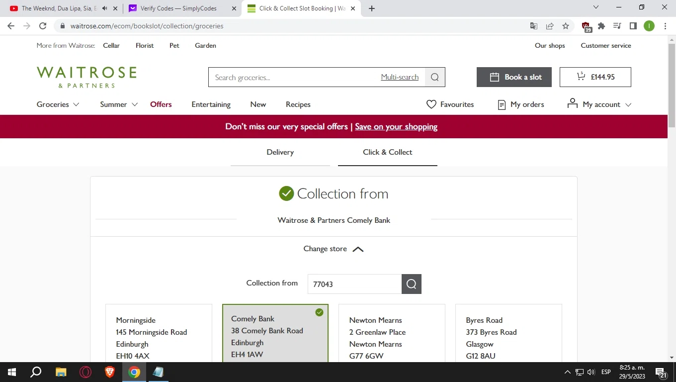 where to use Waitrose Entertaining promo code box