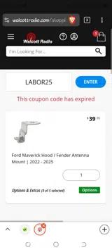LABOR25 coupon verification screenshot