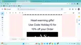 Holiday10 coupon verification screenshot
