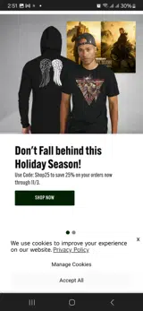 Shop25 coupon verification screenshot